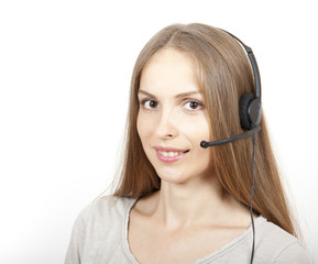 Call Center Woman with Headset