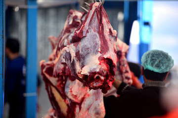 carcass meat hanging meat hook, butcher