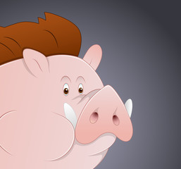 Pig Face Vector