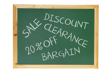 Black Board with Sale Concepts