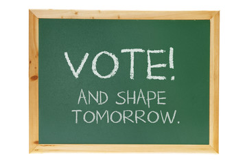 Black Board with Voting Message