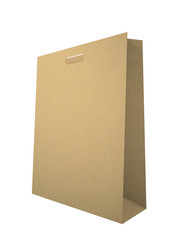 Recycle carrier paper bag isolated on white background illustrat