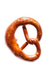 Bavarian pretzel isolated on a white background