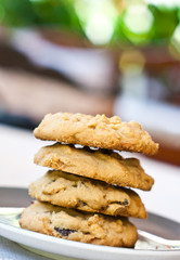 soft cookies with cashew nut anf rasin