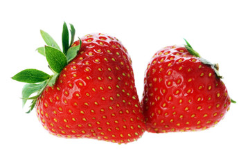 two strawberries