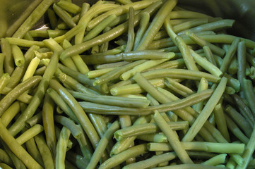 texture di fagiolini cotti al vapore