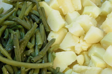 texture di fagiolini e patate