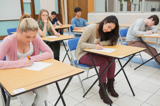 People sitting at the classroom