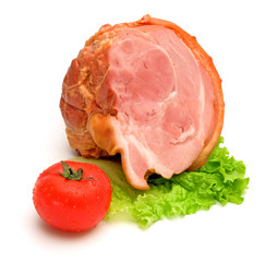 Half smoked and boiled ham