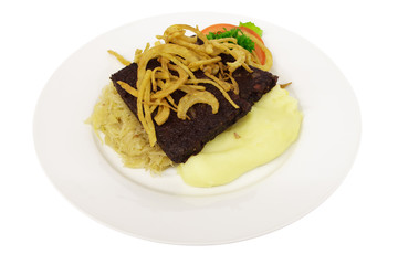 Panhas, Kartoffelpüree, Sauerkraut