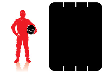 Race car driver - vector background