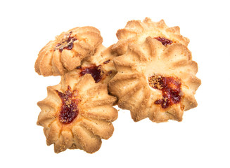 sweet cookies isolated on a white background