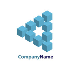Obraz premium Impossible cubes logo