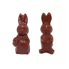 Couple of sweet chocolate Easter rabbits, home made