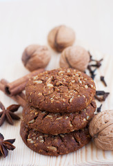Christmas cookies,nuts and spices