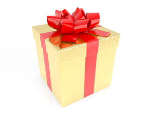 Golden gift box