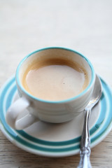 coffee on wood background