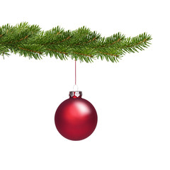 Rote Christbaumkugel