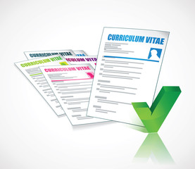 CV, curriculum vitae retenu - embauché