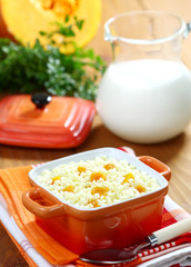 Millet porridge with pumpkin