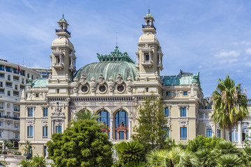 Obraz premium Grand Theatre de Monte Carlo. Architect Charles Garnier. Monaco.