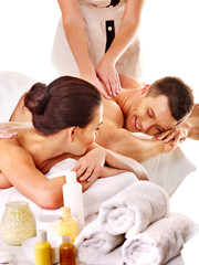 Man and woman relaxing in spa. - 46352822