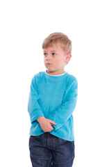 Fototapeta premium kleiner Junge völlig hilflos