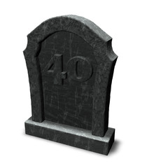 number forty on gravestone
