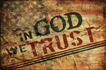 In God we trust Grunge Background