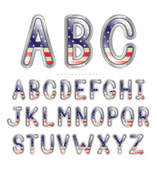 American Flag Font