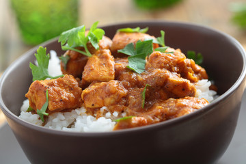 Chicken curry with rice