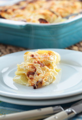 Kohlrabi and potato gratin
