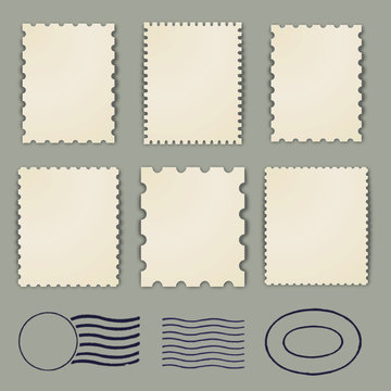 Blank stamp borders vintage