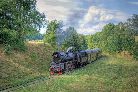Fototapeta Retro steam train