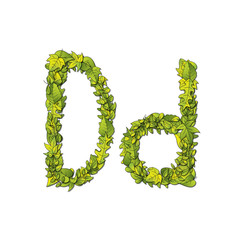 Eco Font Letter D