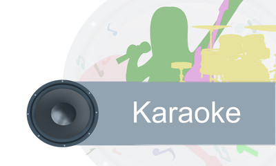Karaoke painted background.