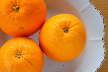 Orange on a plate