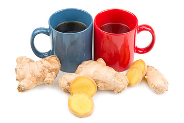 ginger root and ginger tea