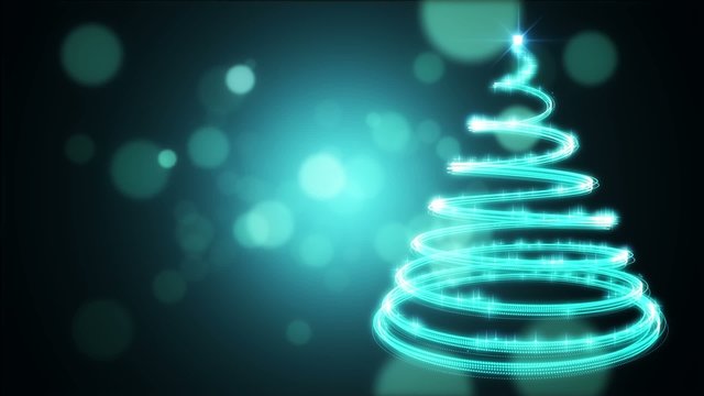 Stylish Christmas tree against a blue background