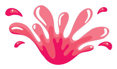 pink color splash