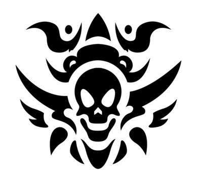 Tribal Tattoo Vector - Skull