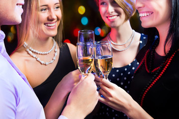 Happy people at party