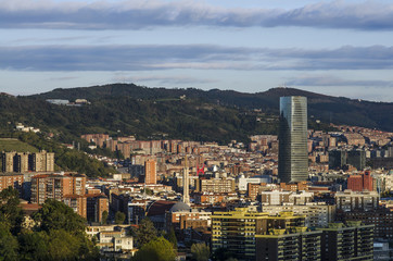 Vista de ciudad de Bilbao.