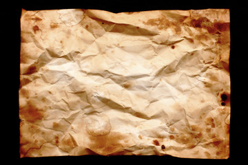 wrinkled brown paper