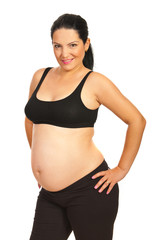 Obraz premium Pregnant woman fitness