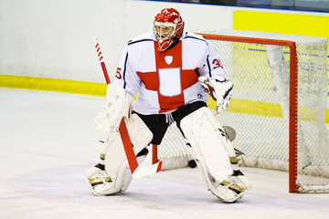 Ice hockey goalie