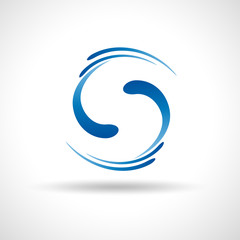 Logo water, letter S   Vector © puckillustrations