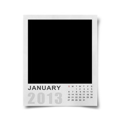 Calendar 2013 on photo background .