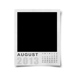 Calendar 2013 on photo background .