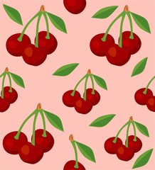 seamless pattern with cherries